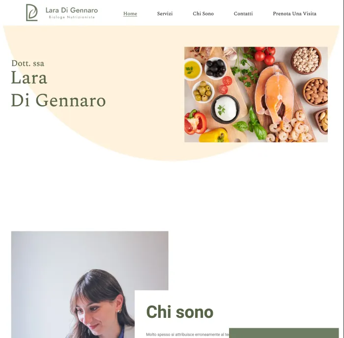 Nutritionist website - cover image