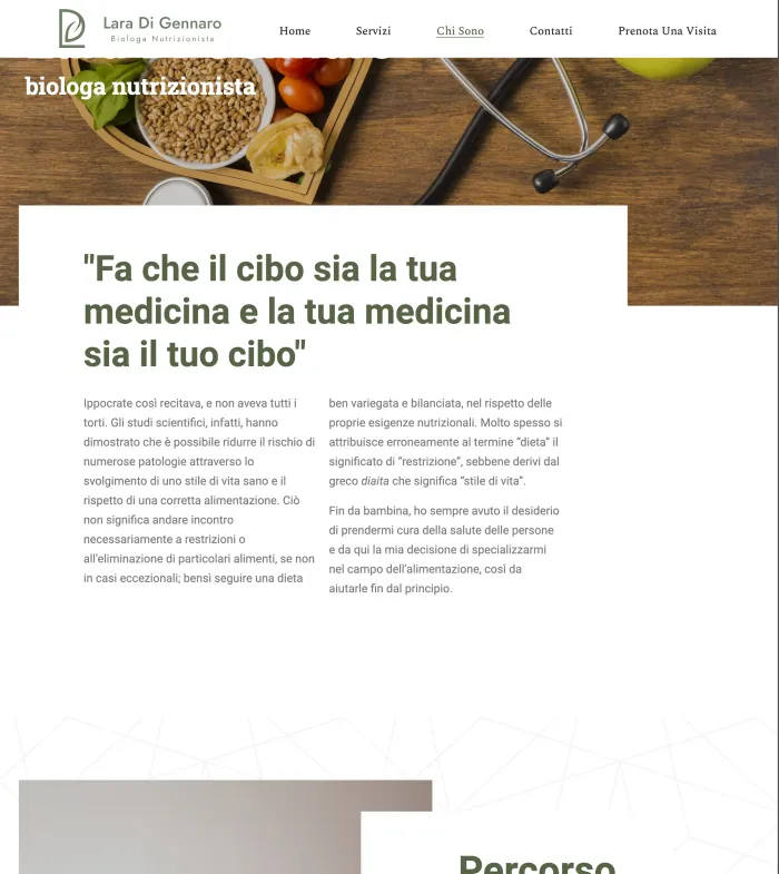 Nutritionist website image