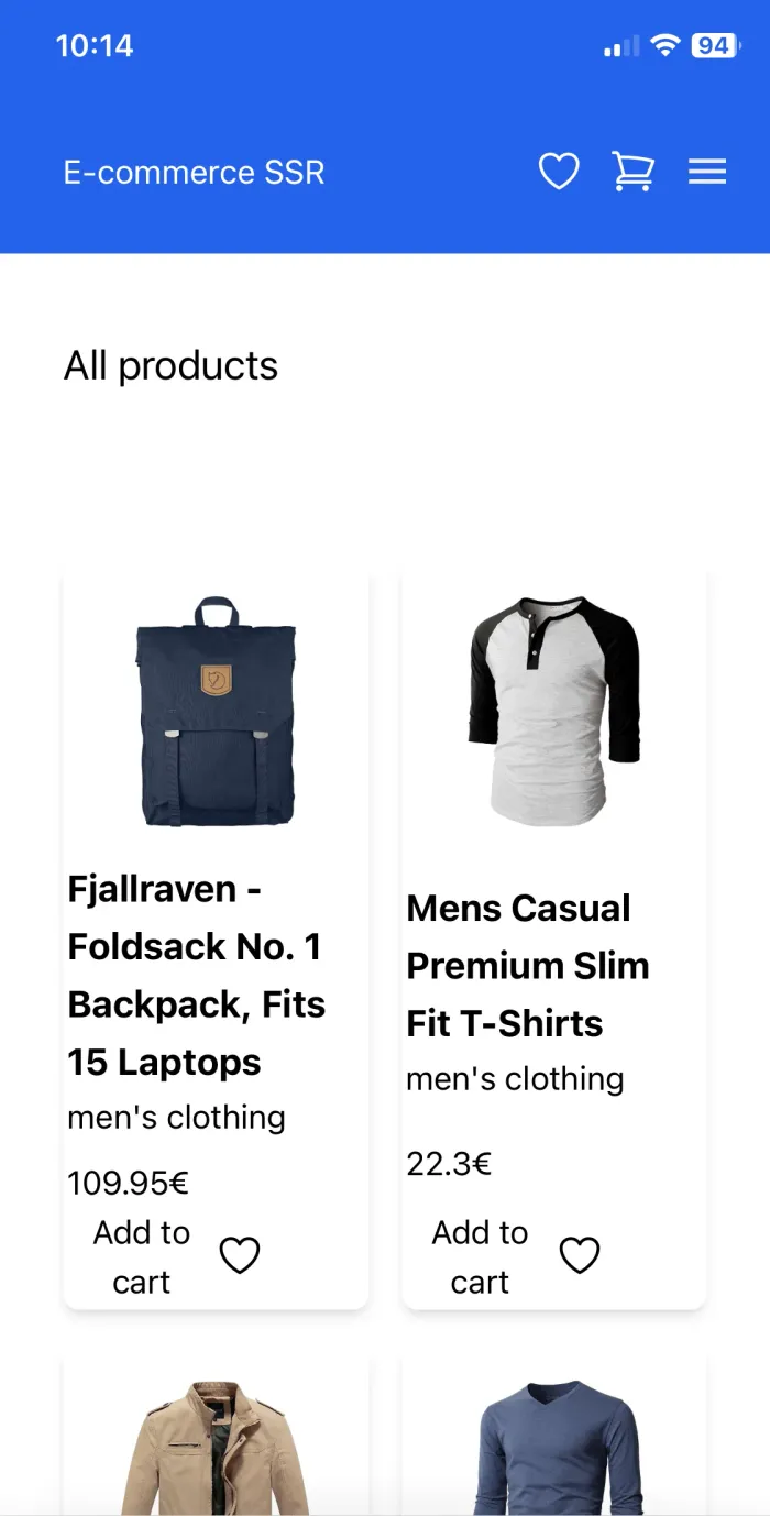 E-Commerce SSR image