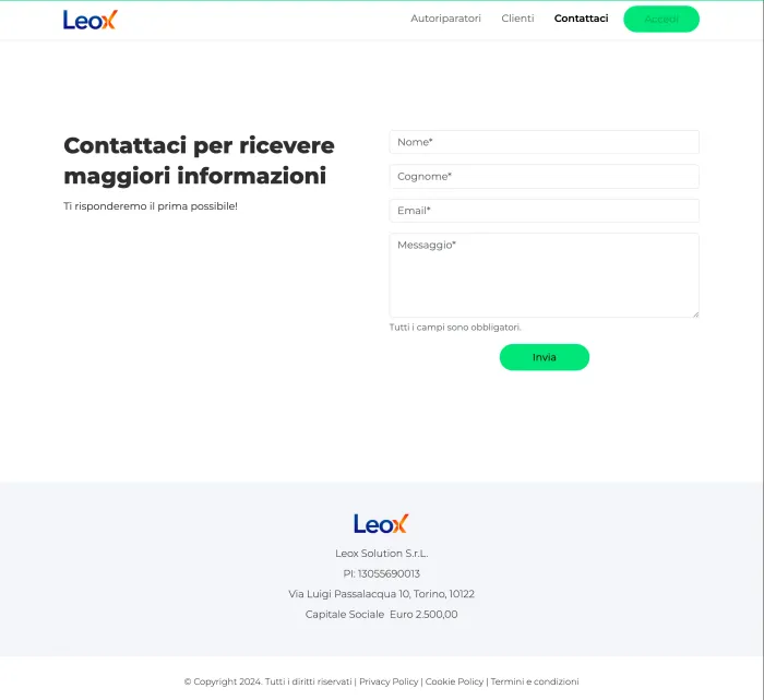 Startup car repair website image