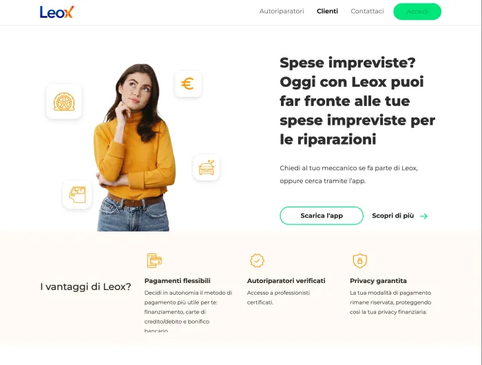 Startup car repair website image