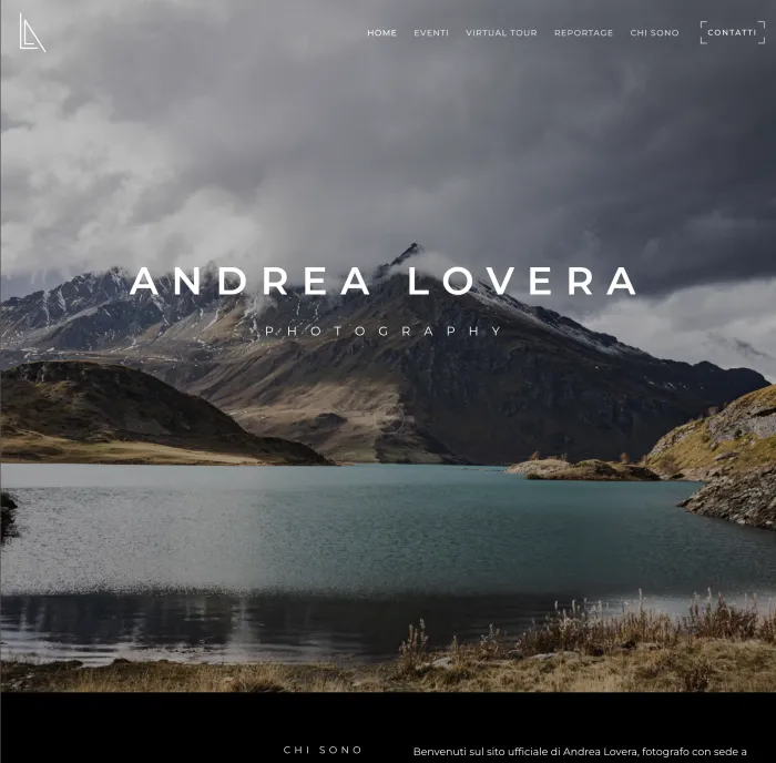Photographer website - cover image