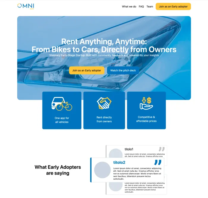 Startup rental website & logo - cover image