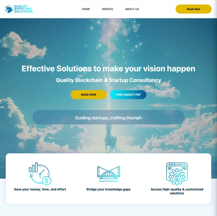 Startup consultancy website & logo - cover image