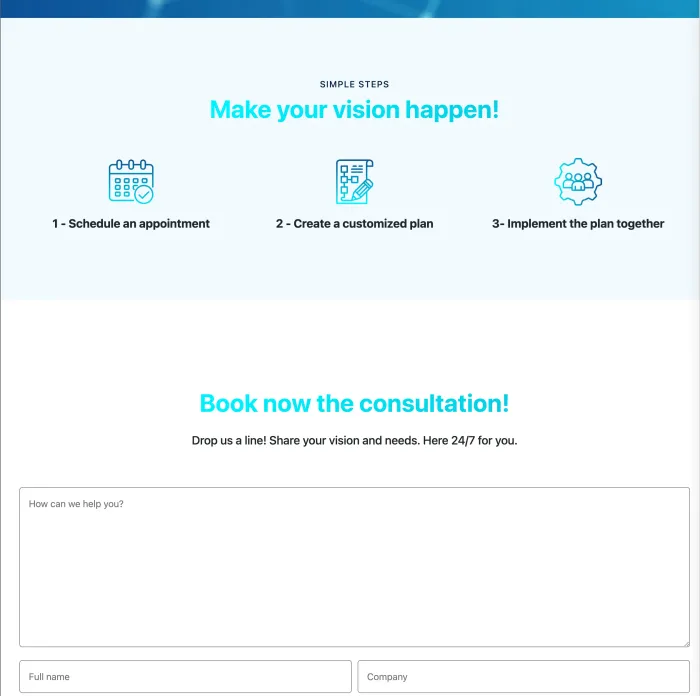 Startup consultancy website & logo image